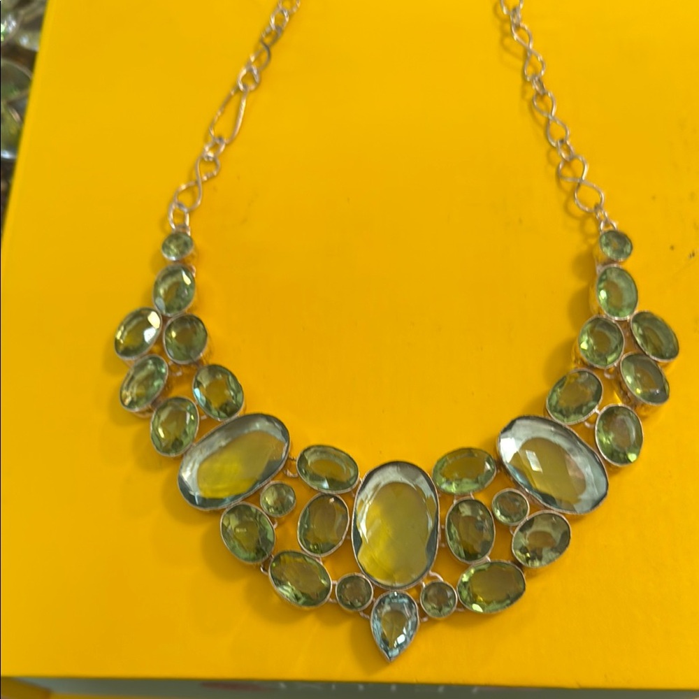Elegant Green Gemstone Necklace